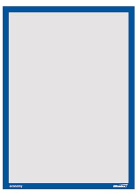 Magnetrahmen, Dokumentenhalter, Magnetfolie, A4, economy, 5 Stück (Blau, DIN A4)