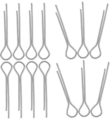 TOPPERFUN 100pezzi Kit Rondelle Molla Zincate Fermagli Sicurezza Piccoli Perni Clip u Per Riparazioni Auto e Meccanica Fissaggio Resistente Senza Graffi Acciaio Durevole