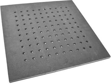 SEZAM Gussrost mit Löchern Ofenrost Ascherost Gußrost Kaminrost passend Kaminofen Tafelrost Rost Ofengitter Feuerrost Kohlerost Eckrost verschiedene Abmessungen (40 x 40 cm (39,5 x 39,5 cm))