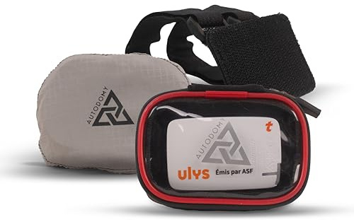 Autodomy Porta telepas Moto Impermeabile 9.4x6.8 cm | Portatelepas per Moto Risparmia Tempo al Casello | Astuccio telepas Slim in Neoprene Installazione Rapida e Semplice