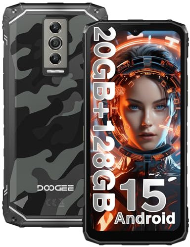 DOOGEE Blade10 Téléphone Portable Incassable 2025 Android 15, Smartphone Incassable 6,56 HD+ 90Hz Display, Ultra-Mince 10,7MM, 20Go+128Go /TF 2To, 16MP+8MP 5150mAh,NFC/Widevine L1/Dual SIM/Face ID