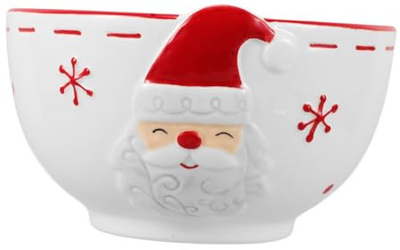 Alipis Cuenco Papá Noel Cerámico Ensaladera Platos Navideños Dulces Aperitivos Preparación Decoración Navidad