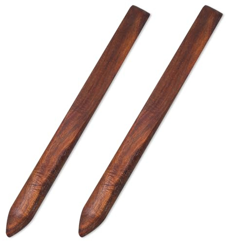 2Pcs 11 Inch Wooden Sourdough Bread Mixing Stir Stick Spurtle, Smooth Wooden Paddle Spatulas, Wood Spatula Sourdough Bread Making Tools, Durable Wood Spatulas Mixer Stick for Breads, Kitchen Cooking