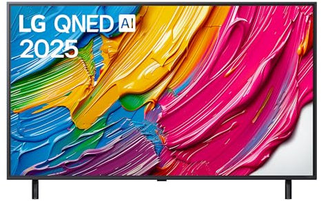 LG QNED AI QNED80 TV 50 pollici, Smart TV 4K, Processore α7 Gen8, Dynamic QNED Color, Design Super Slim, webOS con AI e telecomando puntatore AI, Gaming con VRR 4K@60Hz, 50QNED80A6A 2025