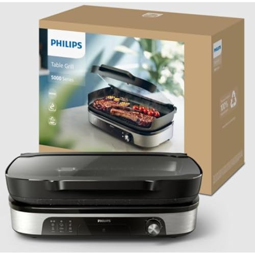 PHILIPS GRILL DA TAVOLO CON AFFUMIC AZIONE E INFUSORE ELETTRICO