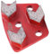 Diamante Trapezoid de Molienda Herramienta de Molienda de Molienda Rápida para Concreto/cemento/pintura [3pcs]