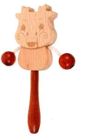 Toyvian Lustige Handrassel Sicheres Traditionelles Rasselspielzeug Für Kleinkinder Tragbares Musikinstrument Zur Von Konzentration Und Hörvermögen