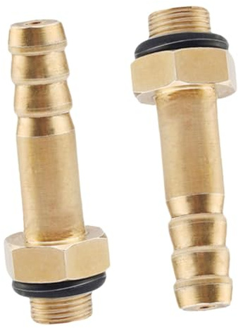 FUTUREORYY 2 Piezas Adaptador de Latón para Manguera Gas Conector Seguro para Estufas Gas Butano Compatible con Válvulas y Mangueras de Fugas y Mejora Seguridad