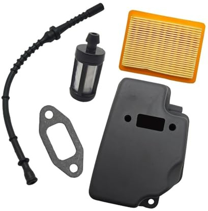 Silencieux d'échappement Compatible avec Les modèles FS120, FS200 et FS250 ; kit de Joint de Conduite d'air ; pièce détachée for Tondeuse autoportée (référence 4134 140 0602).