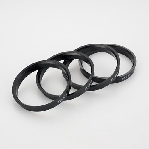 BosuLai 4 Pièces Moyeu Roue Auto Bague de Centrage 57,1 mm 66,6 mm, Bague De Centrage Jante en Plastique, Anneaux De Centrage Universels, Alésage Centreur Plastique Noir