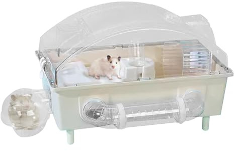 Hamsterbur – Inhägnad För Husdjurshus, Klar Akrylbo | 45x28x30 Cm ABS Hållbar Smådjursmiljö, Mysigt För Igelkott Chinchilla Bunny Dvärg Gerbil Marsvin Iller Inomhus Djurliv