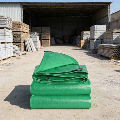 Waterproof Cover Tarp 1.4 x 2.2 m Heavy Duty Pe Tarpaulin Sheet Universal, Multipurpose for Camping, Garden, Greenhouse, Outdoor Furniture, Trailers & Sheds, Green