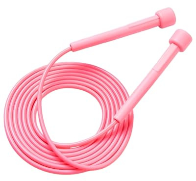 CULEB Corde à Sauter Réglable - jump rope,Poignée antidérapante ABS - Corde à sauter sport pour enfants et adultes - Pour la boxe, la perte de poids, Rose