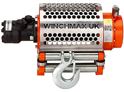 Winchmax 20.000 Libras (9.072 kg) Z Cabrestante hidráulico Naranja Original. Cable de Acero.