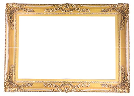 VALICLUD DIY Bild Rahmen Ausschnitte Antiken Papier Photo Booth Requisiten Vintage Rahmen für Hochzeit Geburtstag Party Foto Rahmen Dekoration (Gold)