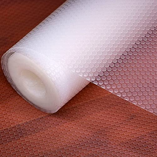 wohomuke Shelf Liners, Kitchen Drawer Liner Drawer Mats Washable EVA BPA Free Waterproof & Oil-Proof Cupboard Cabinet shelf protector (Transparent,30cmx3m)
