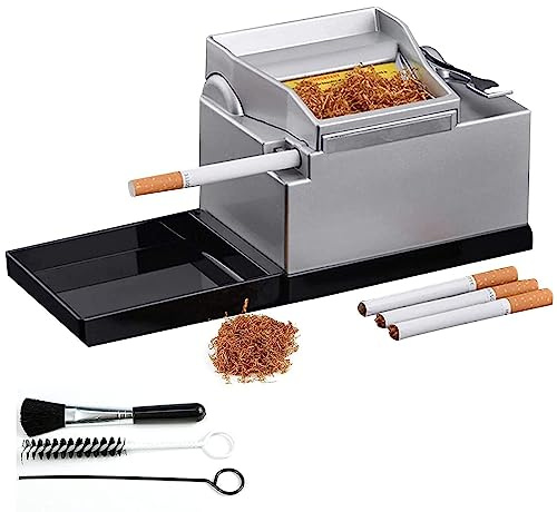TsoLay Machine À Cigarettes, Machine À Rouler Les Cigarettes Automatique Électrique avec Broyage Automatique du Tabac Coupé, Outils De Brosse De Nettoyage, Adaptée Aux Tubes À Cigarettes