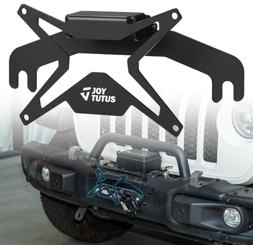 JOYTUTUS Soporte universal abatible para placa de matrícula Hawse Fairlead de 10 pulgadas, compatible con camioneta, todoterreno, coche, caravana, cabrestante Hawse Fairlead