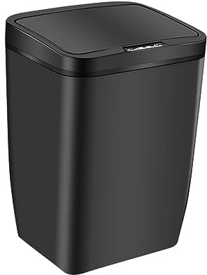 CAXUSD Poubelle Automatique à Capteur Intelligent Pour Cuisine Et Salle De Bain Sans Batterie Design Élégant Et Étanche Des Bac Amovible Et Facile à Nettoyer