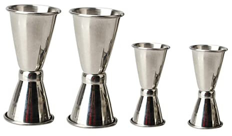 Cabilock 4piezas Taza Medidora Jigger De Dispositivo Medidor De Vino Acero Inoxidable