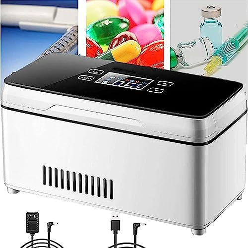 Custodia frigo per insulina Mini Frigorifero per farmaci USB Scatola frigo Portatile per insulina Piccolo Frigorifero per Auto Mini contenitori frigoriferi, Mini Frigorifero per farmaci a temperatur