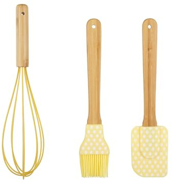 KASANOVA Pinceau, spatule et fouet set jaune