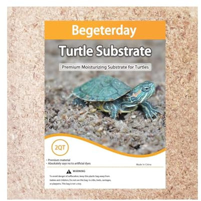 Begeterday 2L Schildkrötensubstrat, Schildkröten Zubehör zur Erhaltung der Luftfeuchtigkeit, Überwinterung