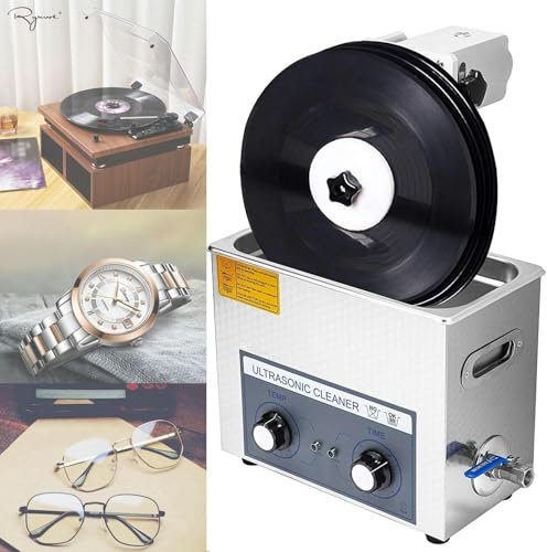 LYJYUJIE Ultraschallreiniger Von 6L-Vinylscheiben, 7-12 Zoll Ultraschall-Vinylreinigungsmaschine, 4 Aufzeichnungen ~/