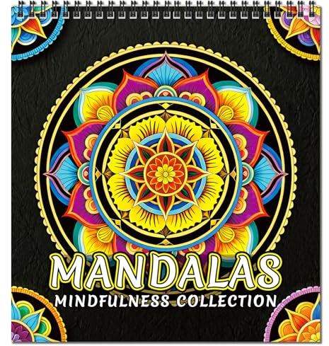 FUNLAVIE Mandala Malbuch für Erwachsene - 32 Beruhigende Mandala-Motive, Spiralgebundenes Anti-Stress-Ausmalbuch für Erwachsene, Ideal für Achtsamkeit, Entspannung & Kreativität