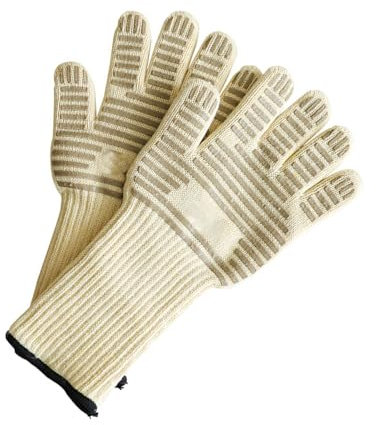 Gants de cuisine en silicone et coton texturés pour la cuisson et la cuisson - Antidérapants et faciles à nettoyer pour le four