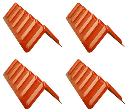 Soundforge 8 x 8 x 36Flatbed Edge Protectors,V-Shaped Plastic Corner Protectors for Flatbed Cargo, Winch Strap Ratchet Protection for Safe Load Securing (0RANGE, 4 - PACK)