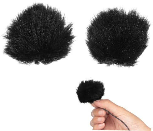 YARNOW 2 Piezas Protectores De Micrófono Antiviento Protectores De Micrófono Peludos De Bola Filtro Antipop Para Grabación De Voz