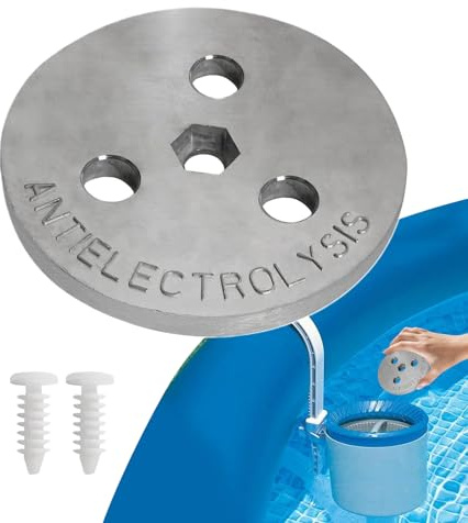 Weighted Pool Skimmer Plate - Zinc Anodic Skimmer, Filtration Shield Disc | Pool Pump Protection Accessory, Block Cleaning Part, NA Equipment