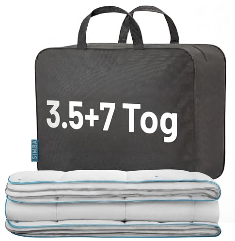 Simba Hybrid 3-in-1 Duvet - Super King | 3-in-1 adjustable comfort - 3.5/7/10.5 Tog - Stratos cool-touch technology - 260 x 220 cm