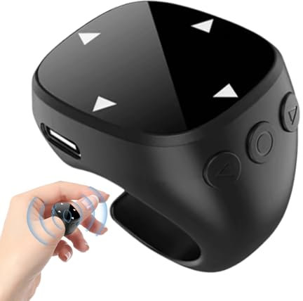 Doiyislem Telecomando per Telefono | Telecomando Touch per Sfogliare Pagine,Dispositivo di Tecnologia Indossabile per Lavoro Presentazione Streaming in Diretta Foto Lettura Musica Social Media