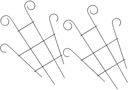 Didiseaon 2pièces Treillis pour Plantes Grimpantes Fil De Fer Support pour Pots De Fleurs Et Plantes Intérieur pour Aménagement Paysager De Jardin