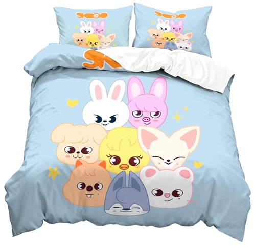 WlsqDE Anime Bettwäsche 135x200cm, Enthalten 50 * 75cm Kissenbezug | aus Microfaser, Angenehm & Weich, für Teens Jungen und Fans Mädchen Bettbezug Kinder