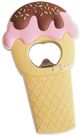Veemoon Décapsuleur Magnétique Forme Glace Pastel pour Réfrigérateur Ouvre-bouteille Ergonomique et Pratique Accessoire Cuisine Aimanté Design Compact et Facile à Utiliser