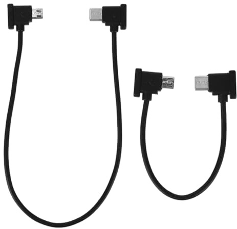 BTFO 2pcs Micro USB to USB-C Data Cable for DJI RC-N1/N2/N3 Controller Remote, 0.5/1ft Short Cables Compatible with DJI Mavic Mini/Air Drone Series and Controller Accessories Link for iPhone 17/16/15