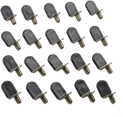 SiSinkal 20 clavijas de soporte de estante en forma de L de bronce de 6 mm para estantes de madera y vidrio, estanterías, estantes de vino, armario, muebles de cocina