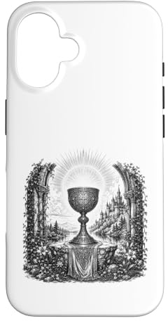 Saint Graal Légende arthurienne Calice Sacré Art Ligne Art Coque pour iPhone 16