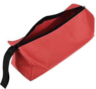 POWER TOOL Bolsa de Herramientas de Lona Oxford Con Cremallera Para Destornillador, Llave, Alicates y Otros (L, Rojo), Moderno