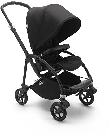 Bugaboo Bee 6 Kinderwagen – Stadtwagen, leicht und kompakt, für Neugeborene und Babys, mit Schutzstange, Räder von 17,8 cm, einhändig faltbar, Verdeck in Schwarz