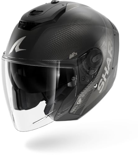 Shark, Jet Motorradhelm RS JET CARBON SPEED-TECH Carbon Anthracite Black DAK, L