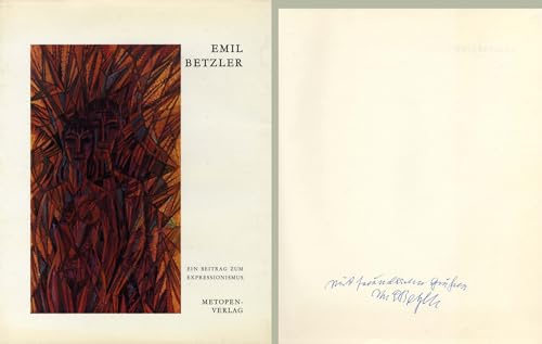 EXPRESSIONIST ARTIST Emil Betzler autograph, signed book