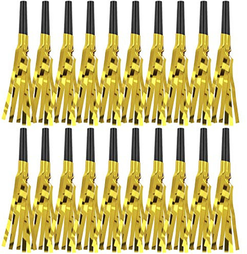 24 pezzi trombette festa compleanno, per creare rumore per feste, bomboniere, per feste di laurea, per feste con frange e glitter, per feste di compleanno, eventi sportivi, feste di Capodanno