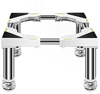 Untergestell für Kühlschrank und Trockner Verstellbarer Sockel für Waschmaschine Breite/Länge 45-65cm Podeste & rahmen für Geschirrspüler Erhöhung[4Legs-20cm]…