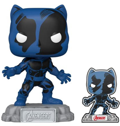 Funko Pop! Marvel: A60- Comic Black Panther mit Pin - Marvel Comics - Amazon-Exklusiv - Vinyl-Sammelfigur - Geschenkidee - Offizielle Handelswaren - Spielzeug Für Kinder und Erwachsene