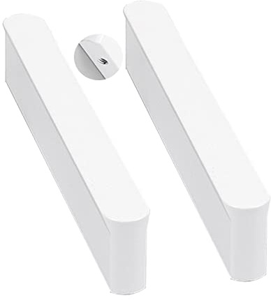 2 Stück Möbelgriff Aluminiumlegierung Schrankgriffe Weiß Profilgriff T-Form SchubladenKnöpfe Türgriff Zugknöpfe für Schlafzimmer Küche Kleiderschrank,Mit Schrauben (Hole distance 32mm)