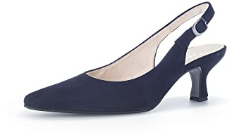 Gabor Femme Escarpins, Dame Escarpins Slingback,lanière de Cheville,Chaussures de Bureau,Confortable,élégant,Slingback,Bleu (atlantik),39 EU / 6 UK